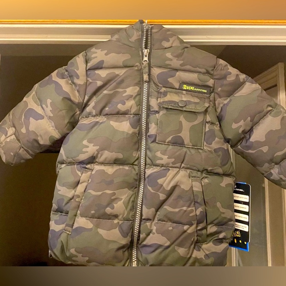 Boys Camo Sz 24 Month Coat Jacket iXtreme Outfitters Puffer Toddler New Hooded